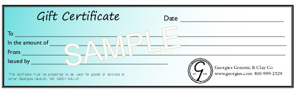 Gift certificate sample image.